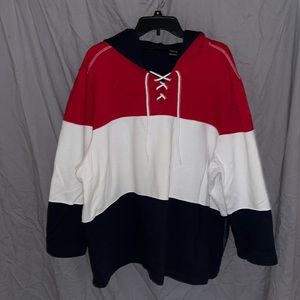 Ms. Lee Red white and blue hoodie 3X
